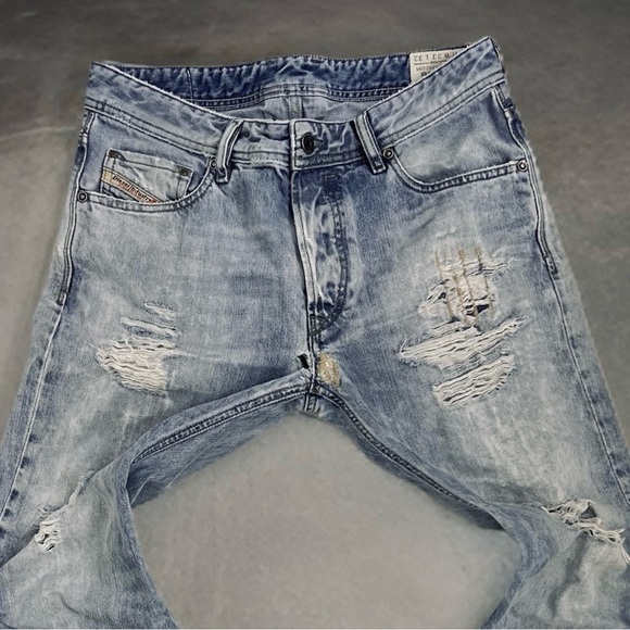 Y2K DIESEL Rombee ‘Dusty Mud’ Distressed regular Slim carrot men’s jean 30 x 32 - Picture 7 of 16